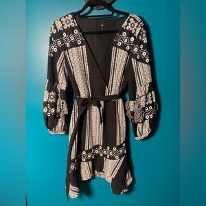 River island folk dress with tassles and sparkly paillets